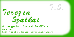 terezia szalkai business card